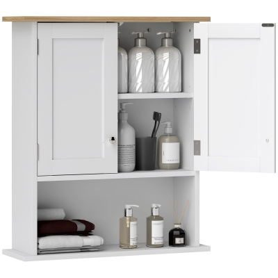 Bathroom Wall Cabinet 23.6" W x 7.5" D x 28" H White