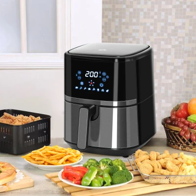 HOMCOM 4.7Qt Air Fryer, 4-in-1 Digital Hot Oven with Nonstick Basket