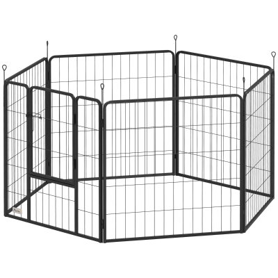PawHut Heavy Duty Dog Playpen with Door for Medium Dogs, 6 Panels, 31.5"H