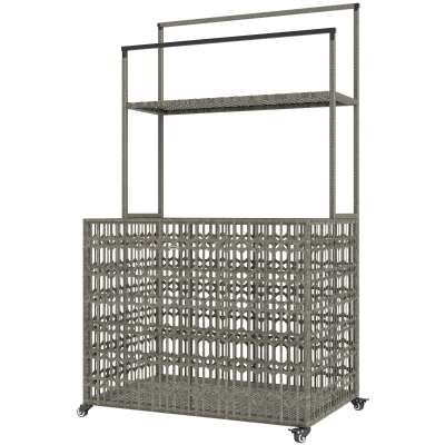 Pool Float Storage Organizer 34.6" W x 22.8" D x 59.4" H Mixed-Gray
