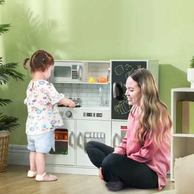 Kids Kitchen Playset 33" L x 10.6" W x 31.9" H White