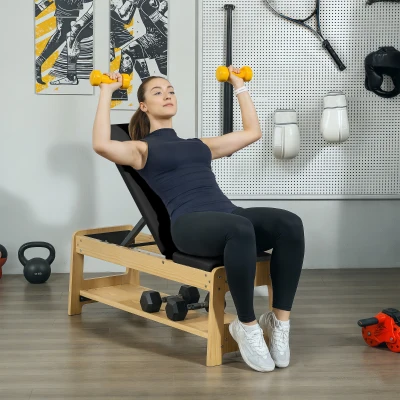 Dumbbell Bench 46.9" L x 14.8" W x 16.9" -44.1" H Black