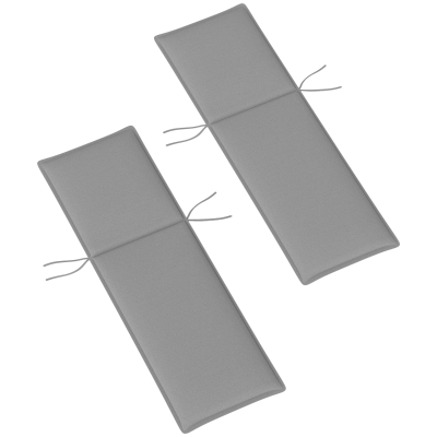 Outdoor Seat Cushion 76" L x 22.8" W x 2.4" D Gray