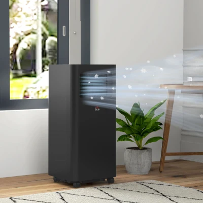 HOMCOM 8000 BTU Mobile Air Conditioner with Dehumidifier, Black