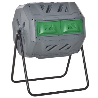 Compost Bin 28'' x 25.5'' x 37.75'' Light Gray