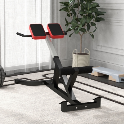 Soozier Roman Chair Hyperextension Bench, Adjustable, Black