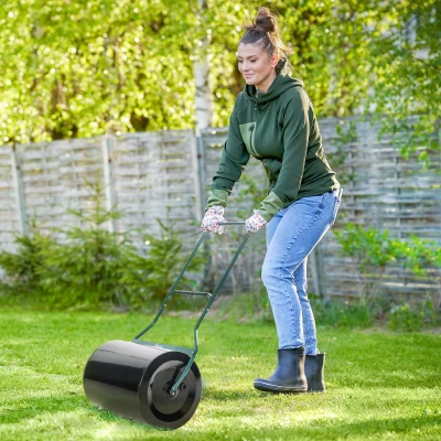 Outsunny 20-Inch Lawn Roller, 16 Gal Water/Sand Fill
