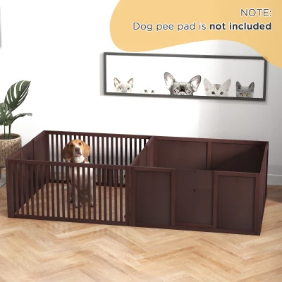 PawHut Whelping Box for Dogs, 81" x 39", Coffee