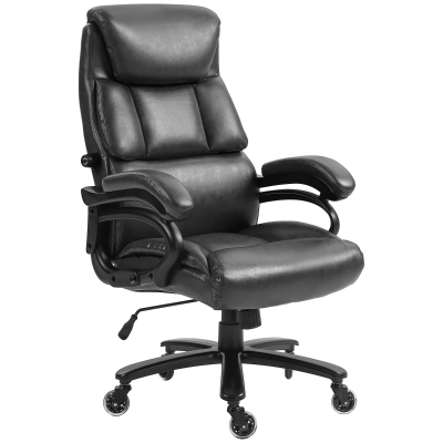 Vinsetto Big & Tall 400lbs Executive Office Chair, PU Leather, Black