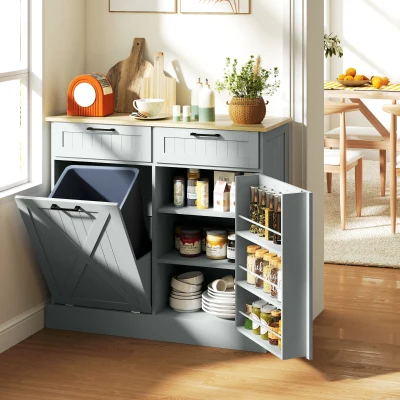 Buffet Cabinet 39.4" x 14.2" x 35.4" Gray