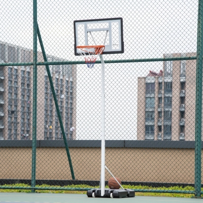 Soozier Portable Basketball Hoop, 7ft-8.5ft Height Adjustable Basketball System with Wheels & 32.3" Backboard for Youth Junior