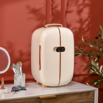 HOMCOM 12L Portable Skincare Fridge, LED Display, White