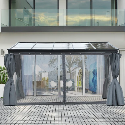 Outsunny 10' x 13' Outdoor Patio Gazebo, Aluminum Frame