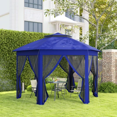 Pop Up Gazebo 13.3' x 13.3' x 9.4' Blue
