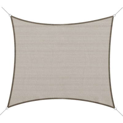 Outsunny 16' x 20' Sun Shade Sail Canopy, Light Brown