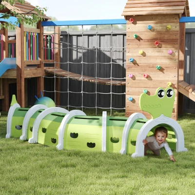kids play tunnel 112.6" L x 34.6" W x 36.2" H Green