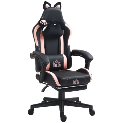 Gaming Chair 25.6" W x 24.4" D x 45.7"-48.8" H Black