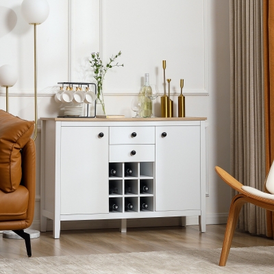 Buffet Cabinet 43.25" x 13.75" x 29.5" White