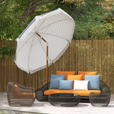 Outsunny 7' Patio Umbrella with Tilt & Vent, Blue