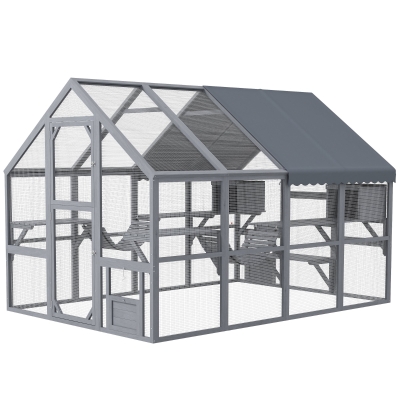 Cat Cage 110.2" x 73" x 74" Gray
