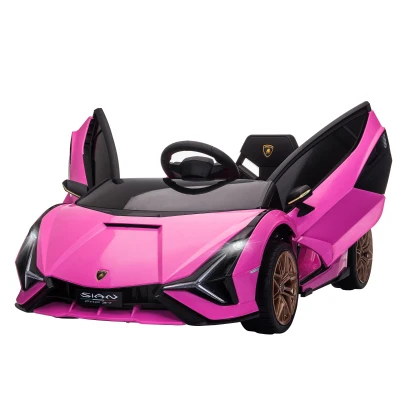 Aosom Compatible 12V Battery-powered Kids Electric Ride On Car Toy with Parental Remote Control Music Lights MP3 for 3-5 Years Old Pink