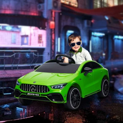 Qaba 12V Mercedes-Benz AMG Kids Ride On Car, Green