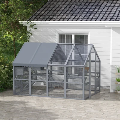 Cat Cage 110.2" x 73" x 74" Gray