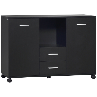 Vinsetto Office Filing Cabinet Printer Stand, Black, 2 Drawers