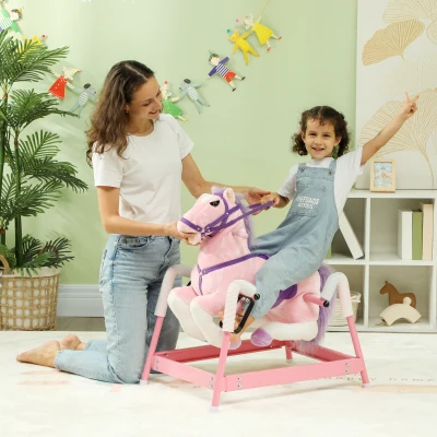 Ride on Horse 28.3" L x 20.5" W x 29.5" H Pink