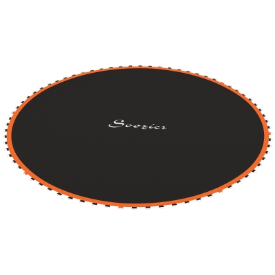 Soozier Trampoline Mat Replacement with Spring Pull Tool and 72 V-Hooks, Fits 12ft Trampoline, Using 5.5" Springs, Orange