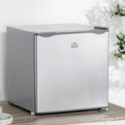 HOMCOM 1.1 Cu.Ft Mini Freezer Countertop with Removable Shelves, Gray