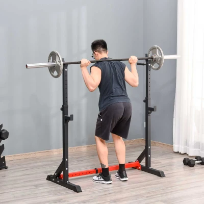 Soozier Adjustable Barbell Rack Stand for Home Gym Fitness