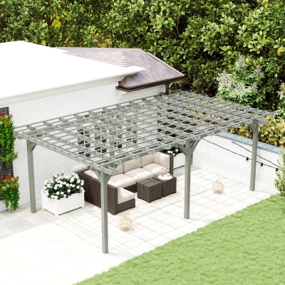 Pergola 240" L x 144" W x 88.5" H Gray