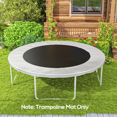 Soozier 12' Trampoline Replacement Mat, 72 V-Hooks, Black