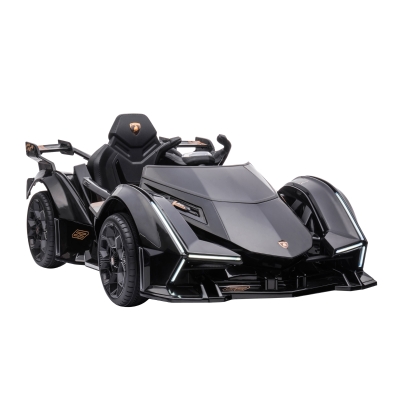 Aosom 12V Lamborghini V12 Ride-on Car, Remote Control, Black