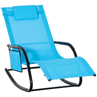 Rocking chair 59"x24.5"x34.75" Sky Blue