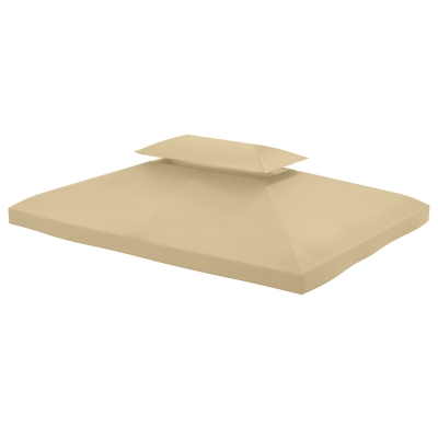 Outsunny 13' x 10' Gazebo Cover, Gazebo Replacement Canopy with 2 Tier Top for Garden, Patio, Outdoor, Beige