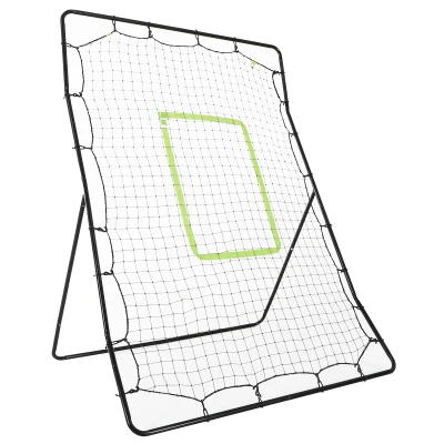 Soozier 4 x 5.7ft Volleyball Rebounder Net with Strike Zone, Baseball Lacrosse Training Net for Pitching and Fielding