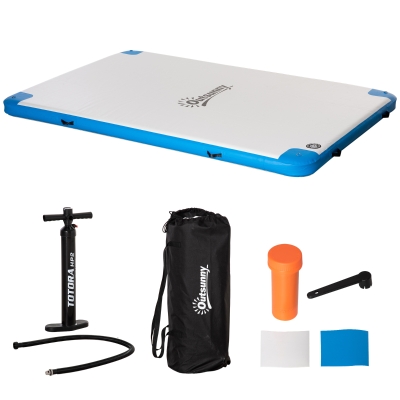 Outsunny 10' x 7' Inflatable Floating Dock, White