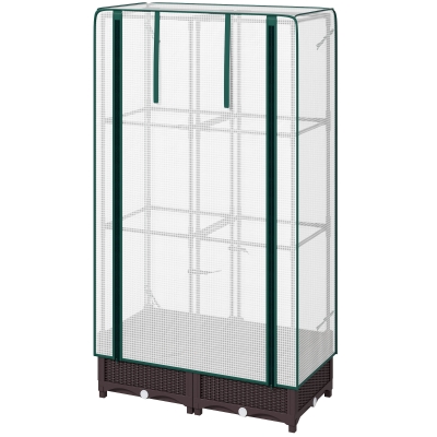 Garden Bed 31.5" W x 15.7" D x 48.8" H Brown