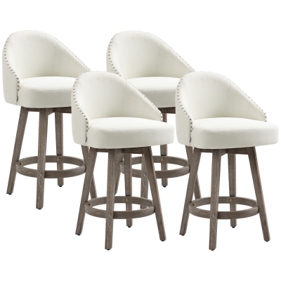 Bar Stools 20.5" x 20.75" x 36.25" Cream White