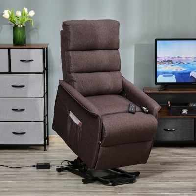 HOMCOM Power Lift Recliner Chair with Massage, Brown