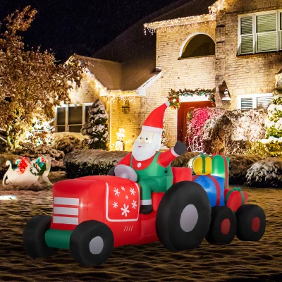 Outsunny 9ft Santa Claus Inflatable Yard Decor with LED Lights