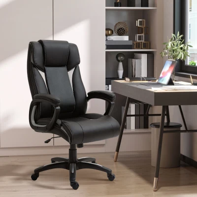 Vinsetto Ergonomic High Back Office Chair, PU Leather, Swivel