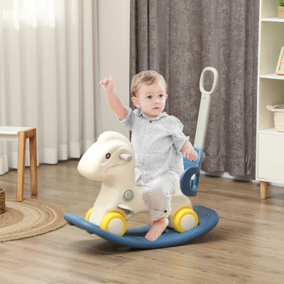 ride on horse 29.5" L x 13" W x 31.9" H Blue