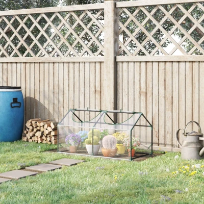 Outsunny 4' x 2' Portable Mini Greenhouse, Clear PVC Cover