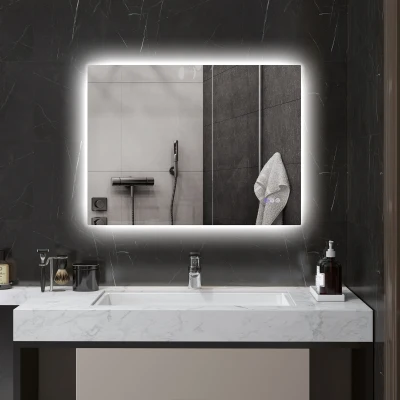 HOMCOM 32" x 24" LED Bathroom Mirror with Lights & Anti-Fog