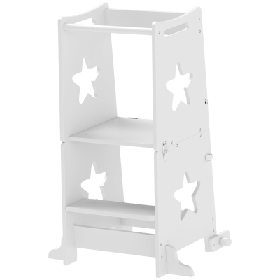 kids step stool 23.6" L x 17.5" W x 33.9" H White
