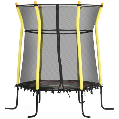 Qaba 5.2' Kids Trampoline with Enclosure, Indoor Play Equipment