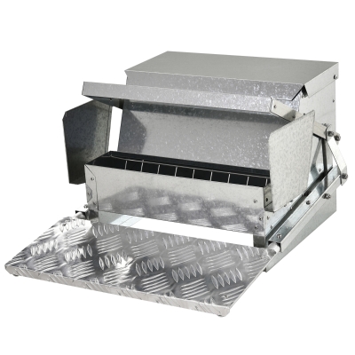 PawHut 25 lbs Automatic Chicken Feeder, Galvanized Steel